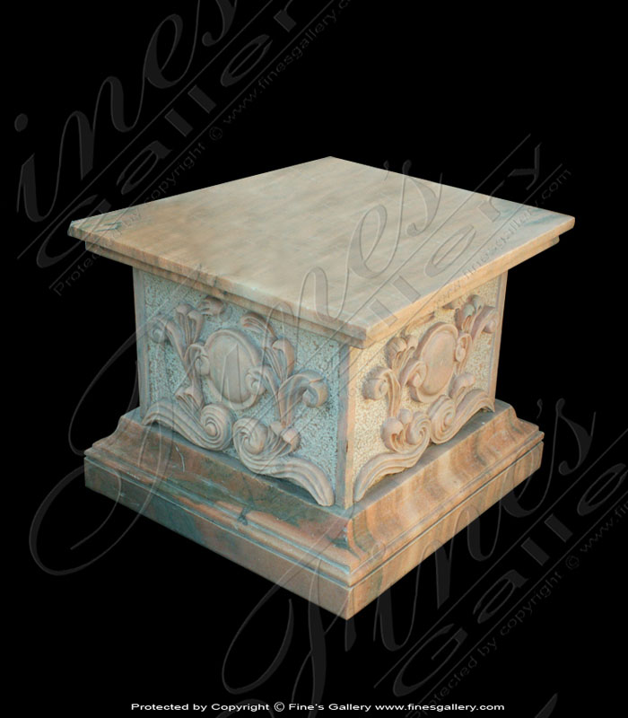 Marble Bases  - Decorative Square Marble Base - MBS-086