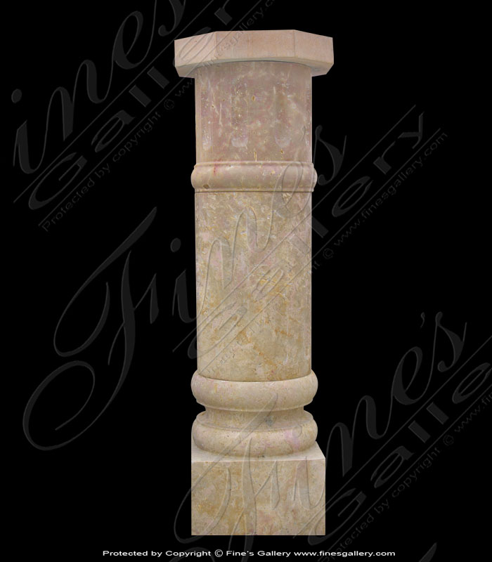 Marble Bases  - Tan And Gold Marble Base - MBS-099