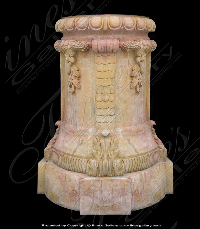 Marble Bases  - Pink And Gold Marble Base - MBS-107