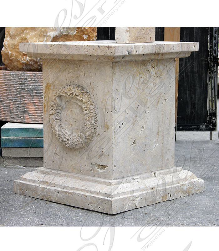 Marble Bases  - Antique Calcium Marble Base - MBS-108