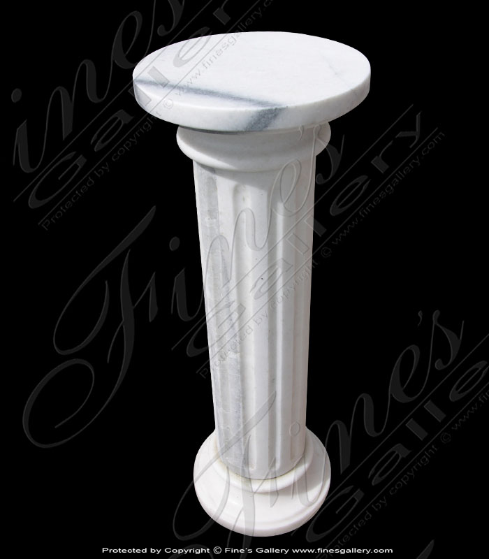 Marble Bases  - Elegant White Marble Base - MBS-128