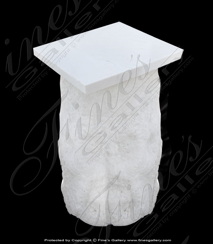 Marble Bases  - White Carrara Marble Base - MBS-136