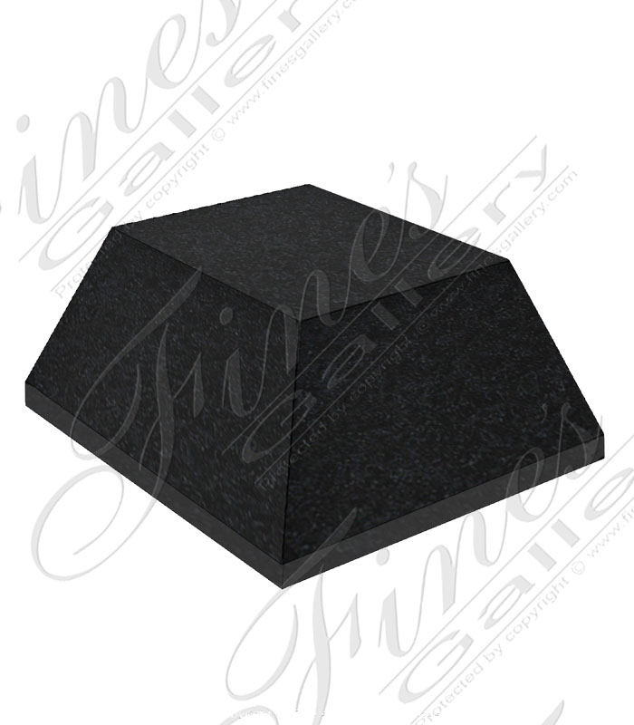 Marble Bases  - Black Trapezoid Marble Base - MBS-137