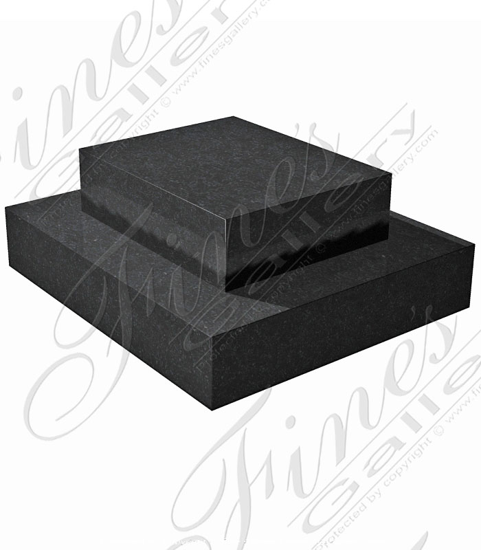 Marble Bases  - Square Black Marble Base - MBS-138