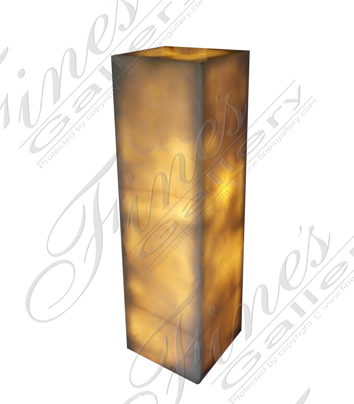 Search Result For Marble Bases  - Translucent Onyx Pedestal - MBS-210