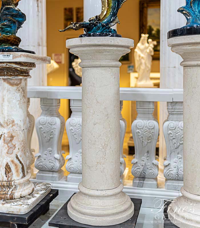 Marble Bases  - Traditional Light Cream Marble - MBS-254