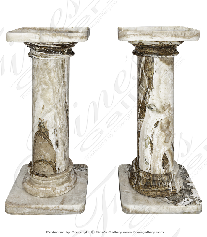 Marble Bases  - Tra Onyx Pedestals - MBS-260