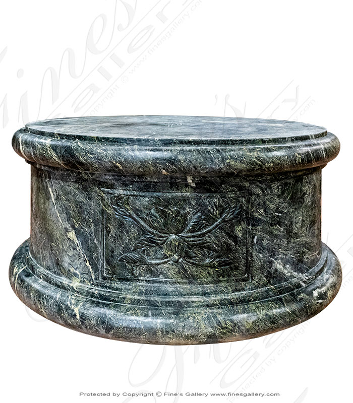 Marble Accessories  - Decorative Verde Green Marble Base - MBS-288