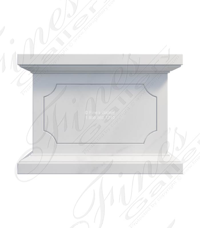Marble Bases  - Rectangular Pedestal In Statuary Marble - MBS-315