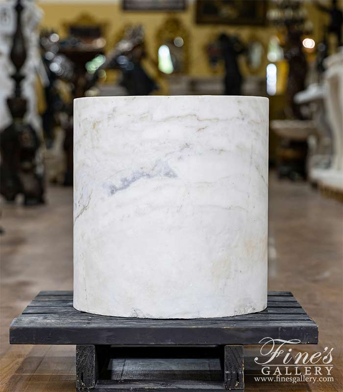 Marble Accessories  - Hollow Pedestal In Statuary White Marble - MBS-332