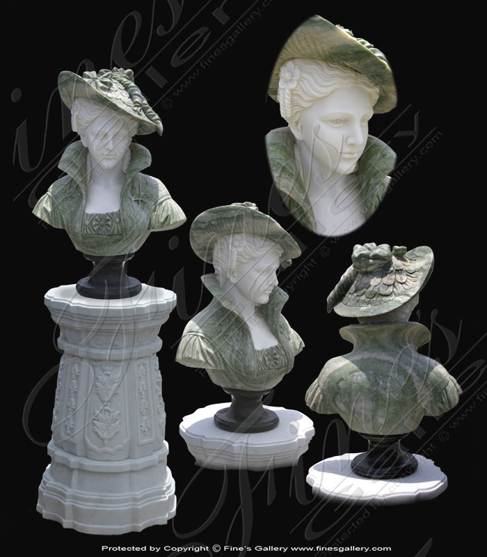 Marble Statues  - Victorian Lady In Green - MBT-359