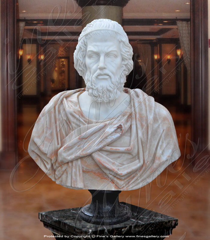 Marble Statues  - Male Marble Bust - MBT-373