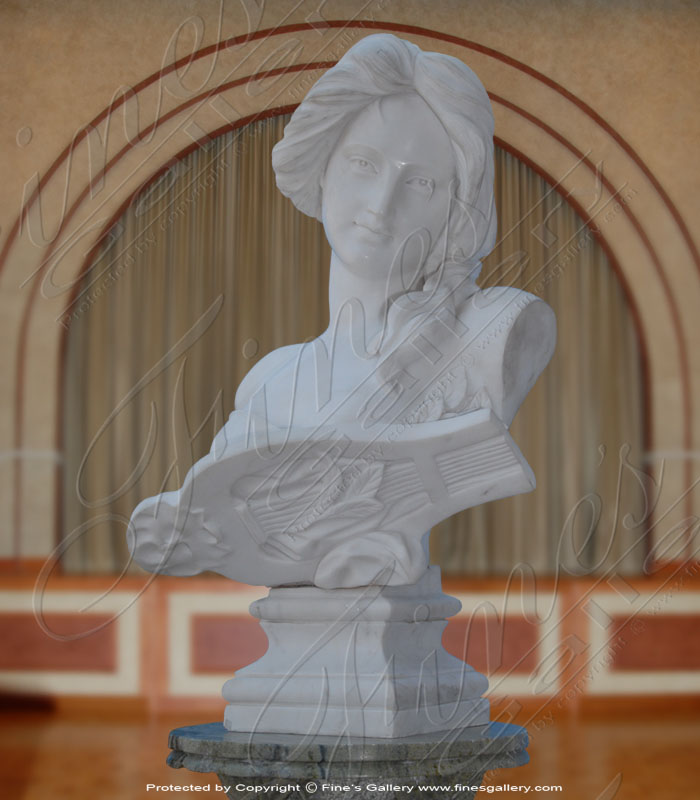 Marble Statues  - Girl With Music - MBT-386