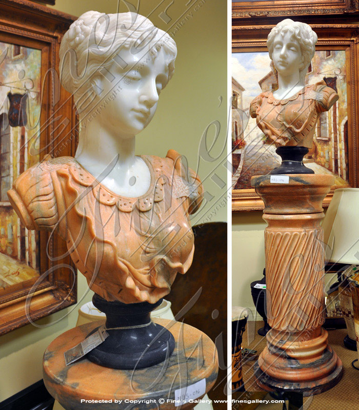 Marble Statues  - Female Marble Bust - MBT-395