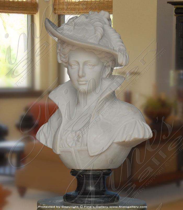 Marble Statues  - White Marble Aristocrat - MBT-396