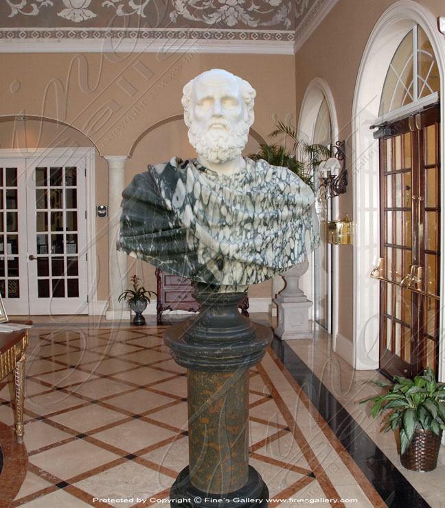 Marble Statues  - Male Marble Bust - MBT-414