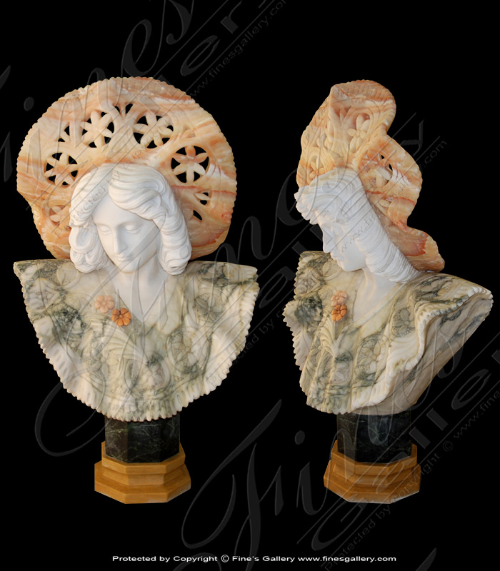 Search Result For Marble Statues  - Athena Pallas Contrast Bust - MBT-412