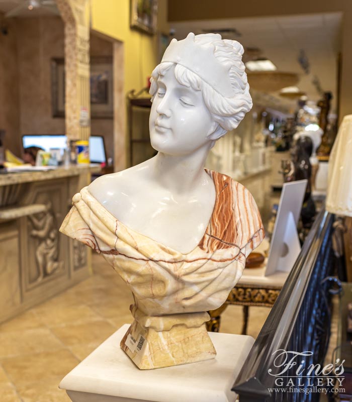 Marble Statues  - Marble Diana Bust - MBT-438