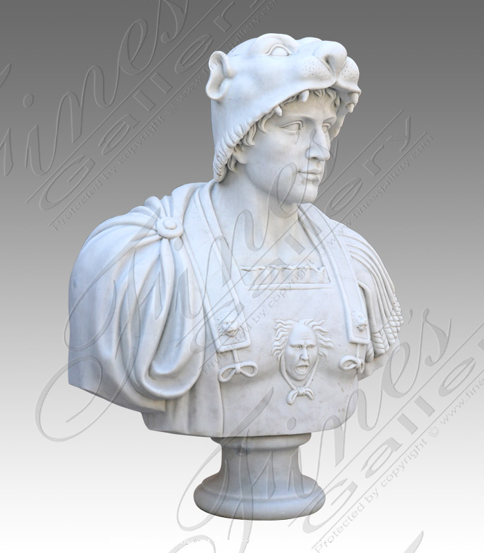 Marble Statues  - Alexander The Great Bust - MBT-454