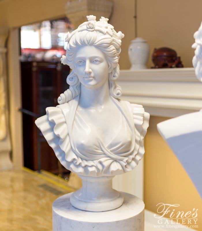 Marble Statues  - Stunning Marble Noblewoman Bust  - MBT-460