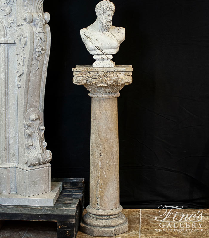 Marble Statues  - Italian Marble Hercules Bust - MBT-462