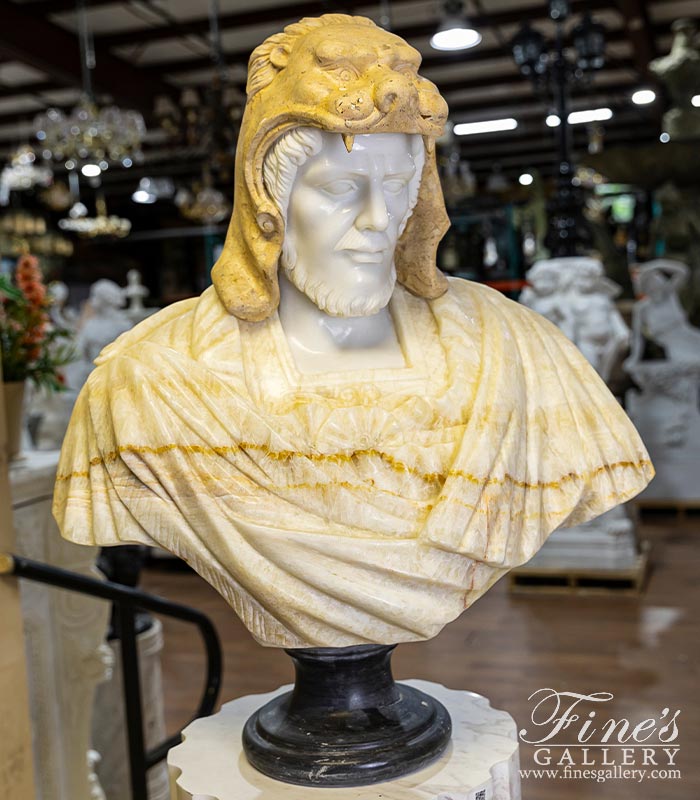 Marble Statues  - Alexander The Great Marble Bust - MBT-485