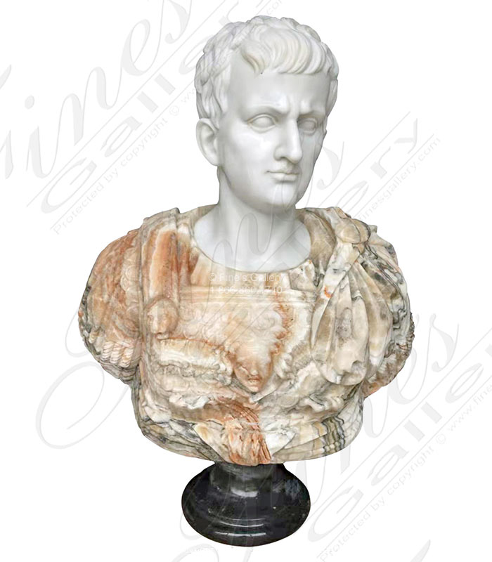 Marble Statues  - Natural Stone Bust Of Julius Caesar - MBT-486
