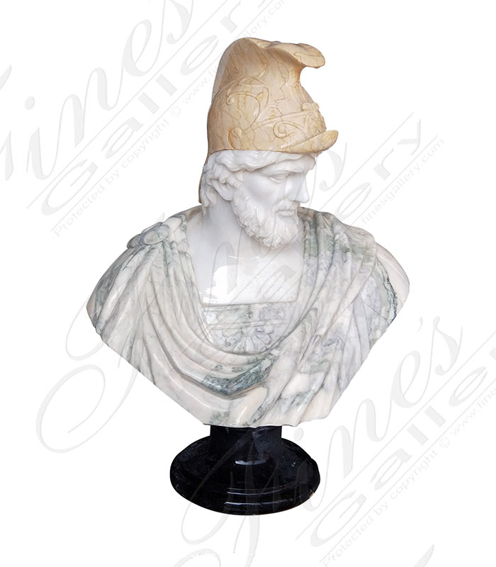 Marble Statues  - Roman Soldier In Rare Imported Marble - MBT-487
