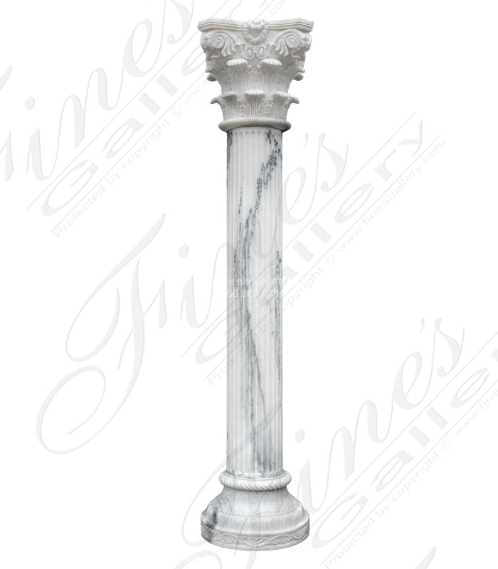 Marble Columns  - White Marble Column - MCOL-130