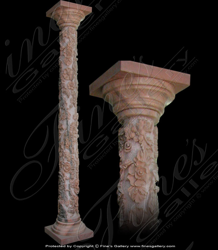 Marble Columns  - Light Rosetta Column - MCOL-143