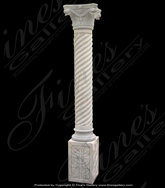 Marble Columns  - Twisted-Rope Marble Column - MCOL-164