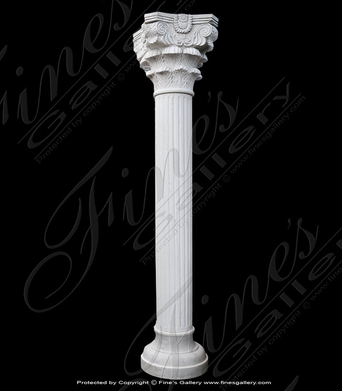 Corinthian White Marble Column