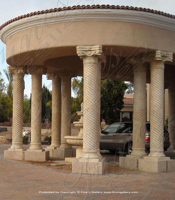 Ornate Spiral Marble Column