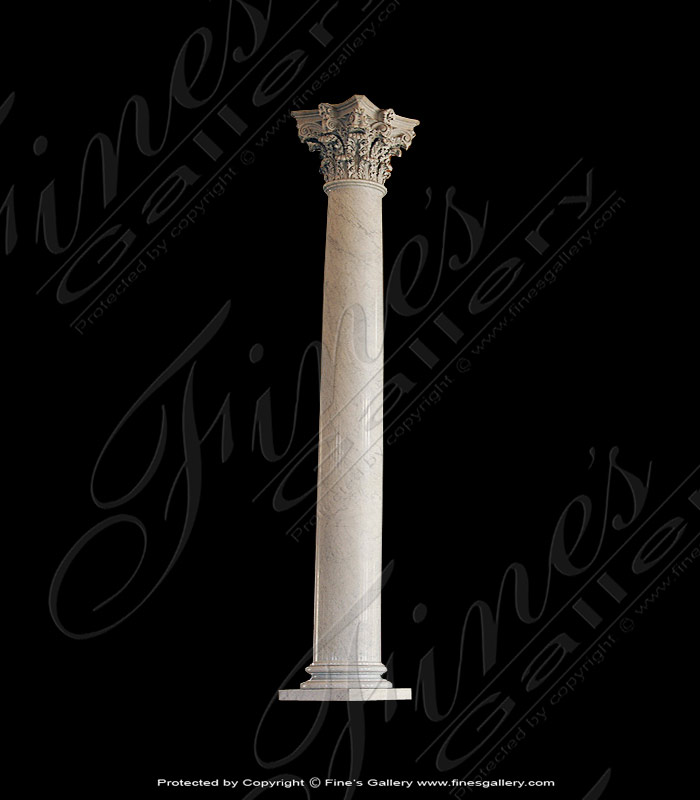 Marble Columns  - Carrara Cornithian Column - MCOL-335