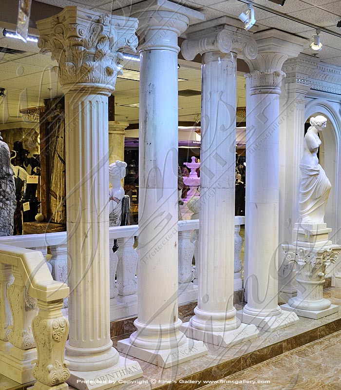 Marble Balusters  - Ornate Marble Balustrade - BAL-075