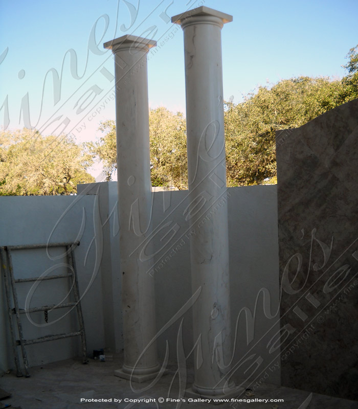 Marble Columns  - White Marble Columns - MCOL-339
