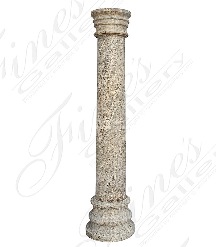 Marble Columns  - A Simplistic Style Column In Antique Gold Granite - MCOL-362