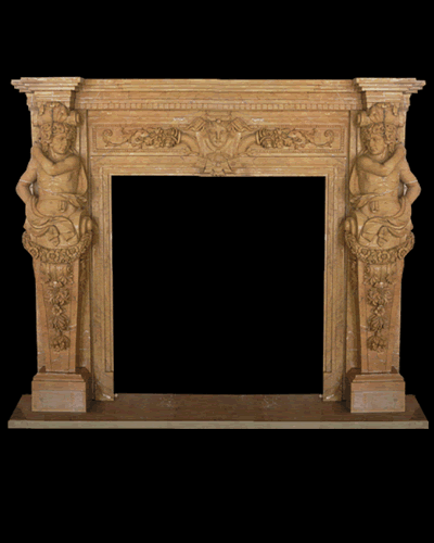 Marble Customs  - Custom Design Fireplace - MCU-004