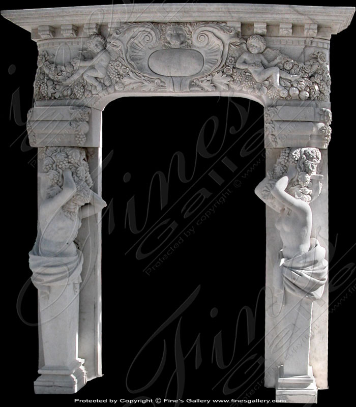 Marble Doorways  - Mythical Feast Marble Doorway - MD-112