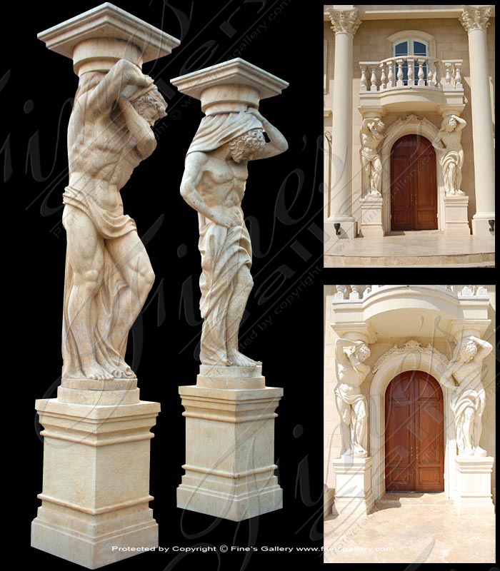 Marble Doorways  - Hercules Door Surround Figures - MD-144