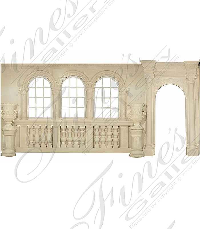 Marble Balusters  - Ornate Marble Balustrade - BAL-075