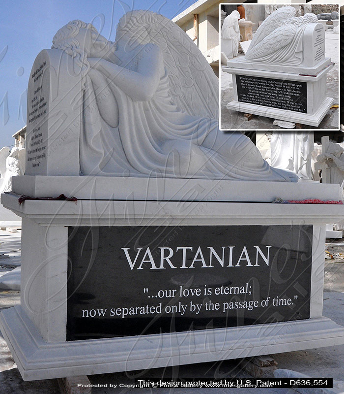 Search Result For Marble Memorials  - Peaceful Angel Marble Monument - MEM-001