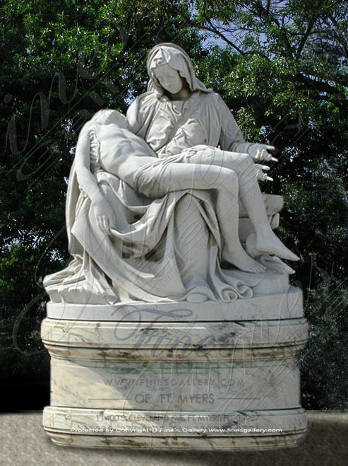 Marble Memorials  - Pieta Marble Memorial - MEM-028