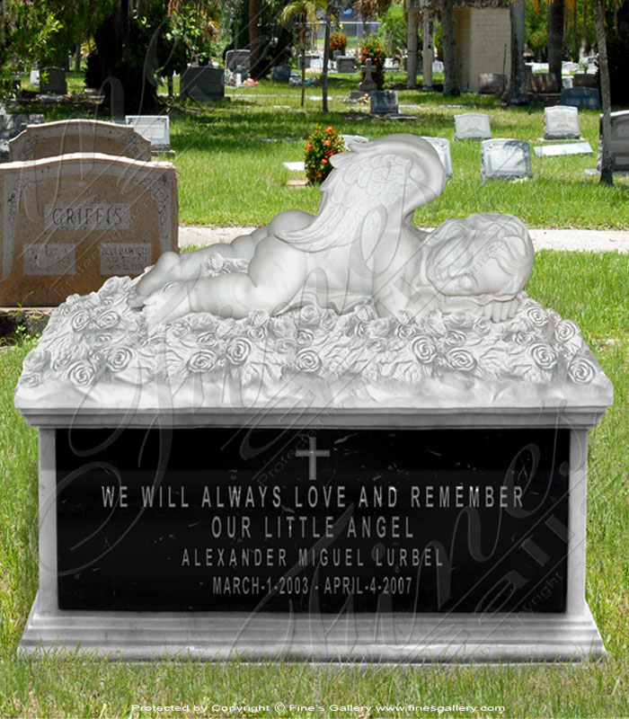 Marble Memorials  - Infant Baby Marble Memorial - MEM-091