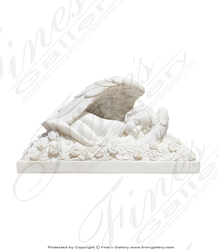 Search Result For Marble Memorials  - Angel's Prayer Marble Memorial - MEM-084