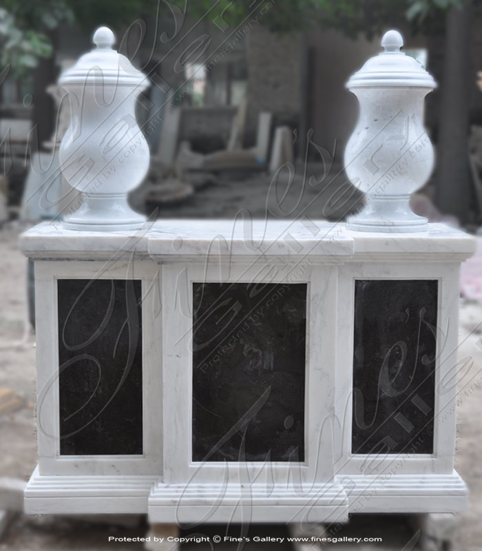 Marble Memorials  - Custom Designed Marble Memoria - MEM-457