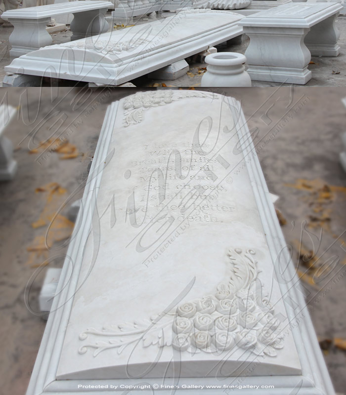 Search Result For Marble Memorials  - Floral Garland Holy Cross Marble Memorial - MEM-141