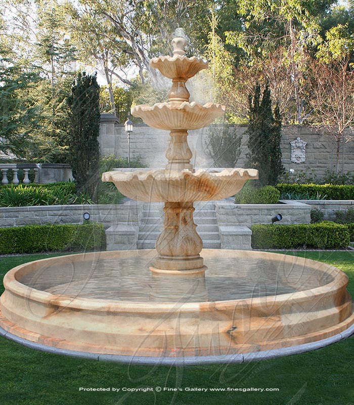 Search Result For Marble Fountains  - Three Tier Fountain - MF-1021