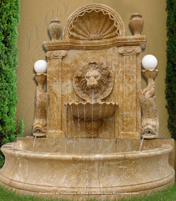 Marble Fountains  - Classic Art Marble Wall Fountain - MF-1037