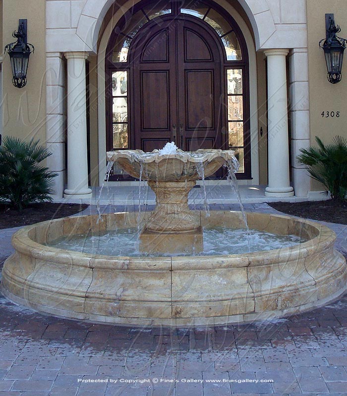 Marble Fountains  - Italian Ivory Travertine Old World Fountain - MF-1445